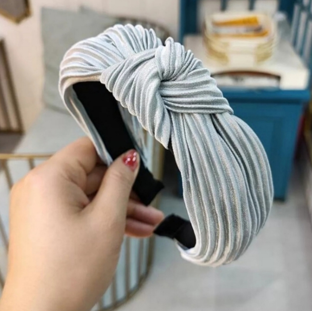 Stefanie Pleated Headband - Gray